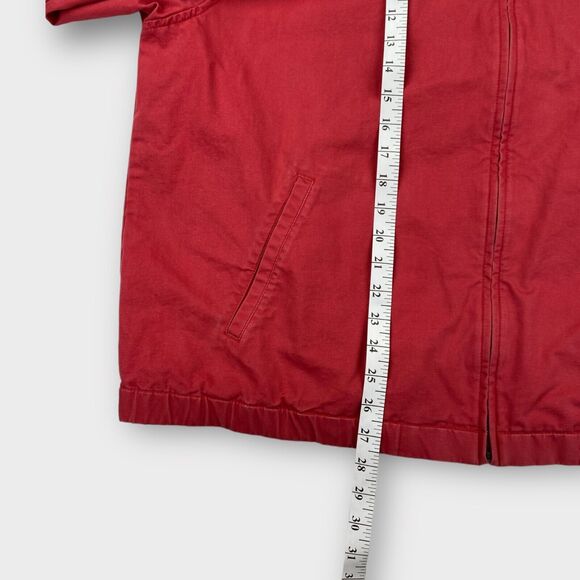 VINTAGE Polo Ralph Lauren Jacket Mens Extra Large Red Bomber Full Zip Canvas - Picture 12 of 16